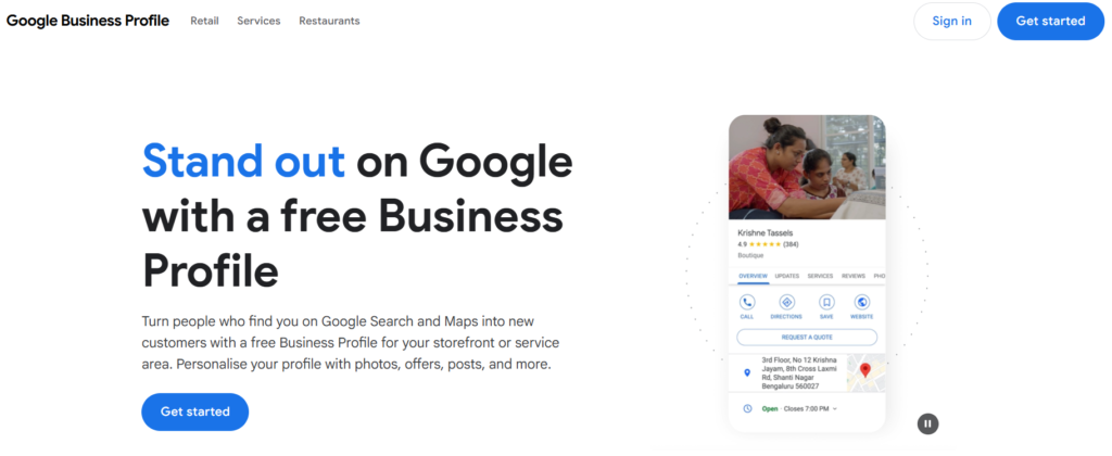 Stand out online using Google Business Profile